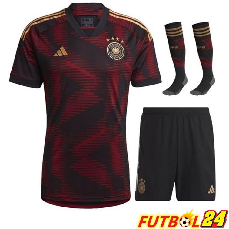 Camisetas Alemania Segunda (Cortos + Calcetines) Copa Del Mundo 2022