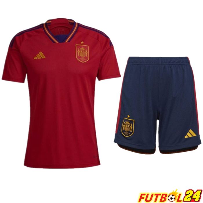 Camisetas España Primera + Cortos Copa Del Mundo 2022