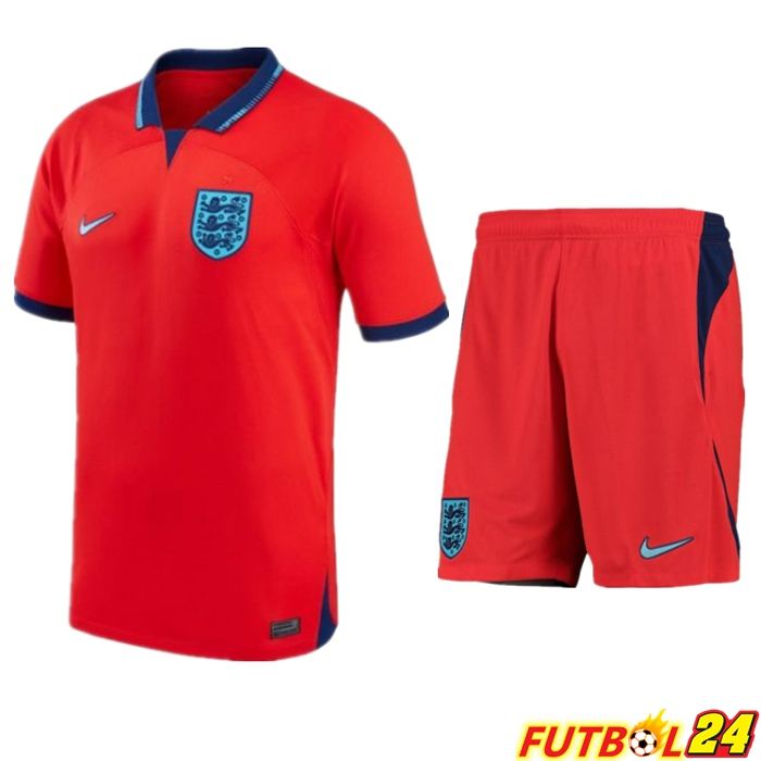 Camisetas Inglaterra Segunda + Cortos Copa Del Mundo 2022