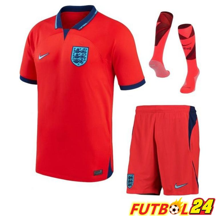 Camisetas Inglaterra Segunda (Cortos + Calcetines) Copa Del Mundo 2022