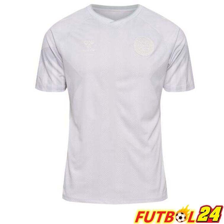 Camisetas De Futbol Dinamarca Segunda Blanco Copa Del Mundo 2022
