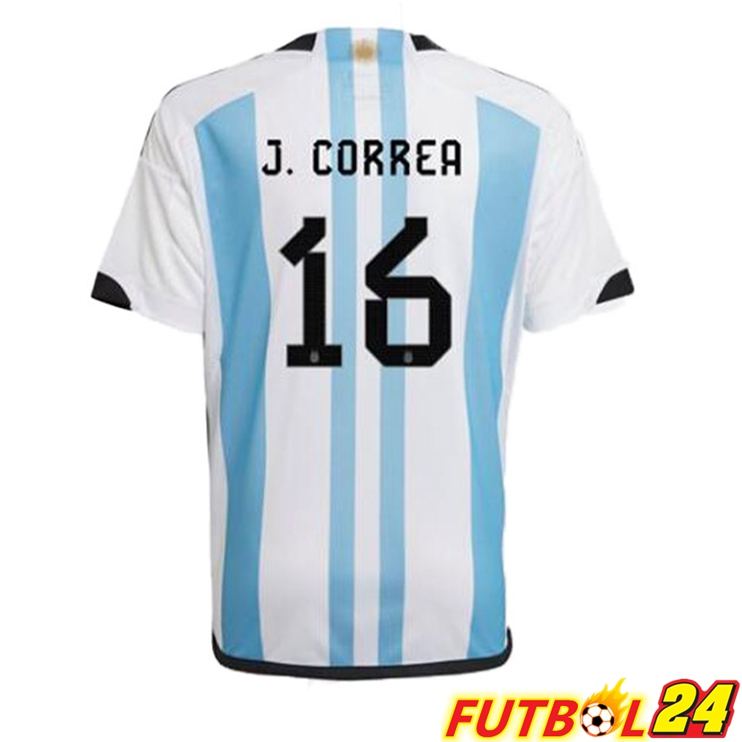 Camisetas De Futbol Argentina (ALMADA 16) Primera Azul Blanco Copa Del Mundo 2022