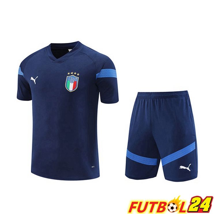Camiseta Entrenamiento Italia + Cortos Azul Real 2022/2023