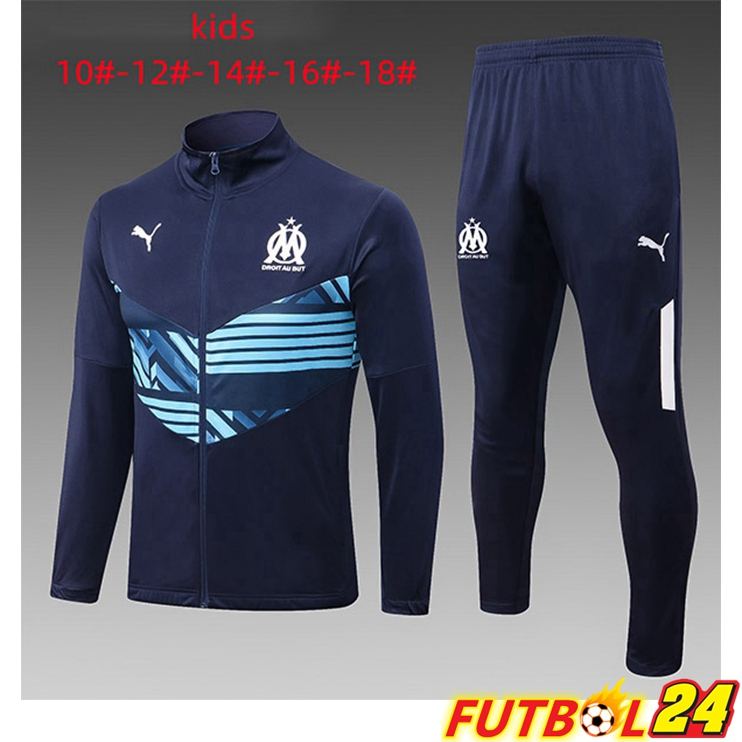 Chandal Equipos De Futbol - Chaqueta Marsella Ninos Azul Real 2022/2023
