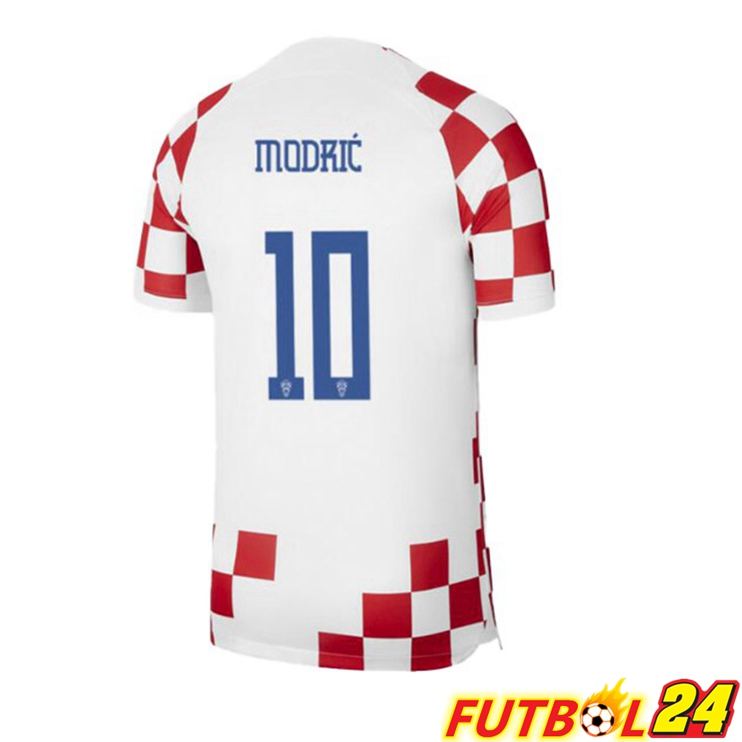 Camisetas De Futbol Croacia (MODRIĆ 10) Primera Blanco Rojo Copa Del Mundo 2022