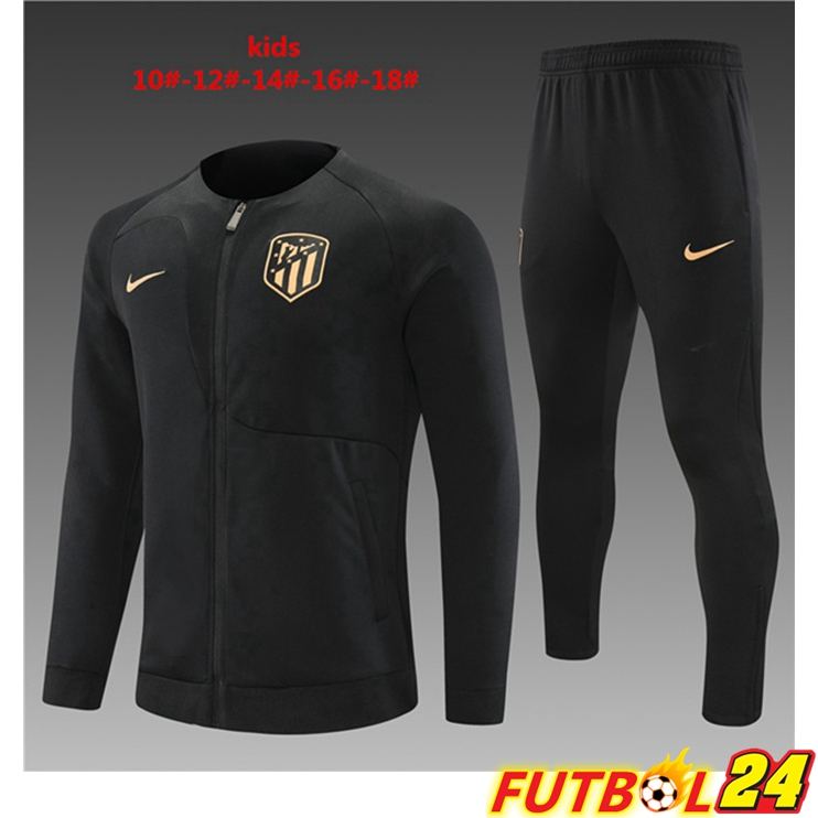 Chandal Equipos De Futbol - Chaqueta Atletico Madrid Ninos Negro 2022/2023