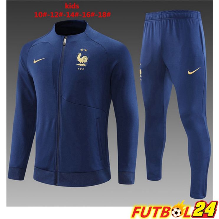 Chandal Equipos De Futbol - Chaqueta Francia Ninos Azul Real 2022/2023