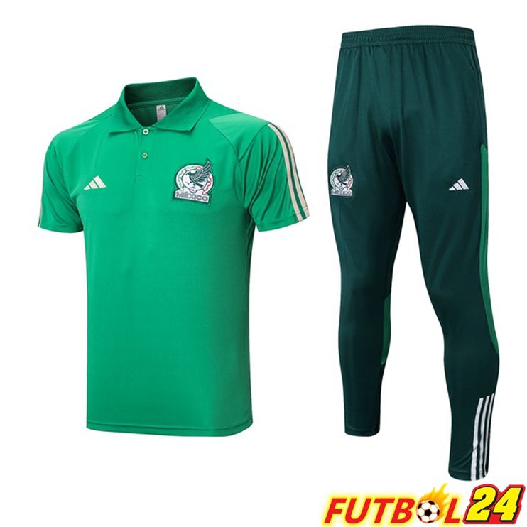 Camiseta Polo México + Pantalones Verde 2023/2024