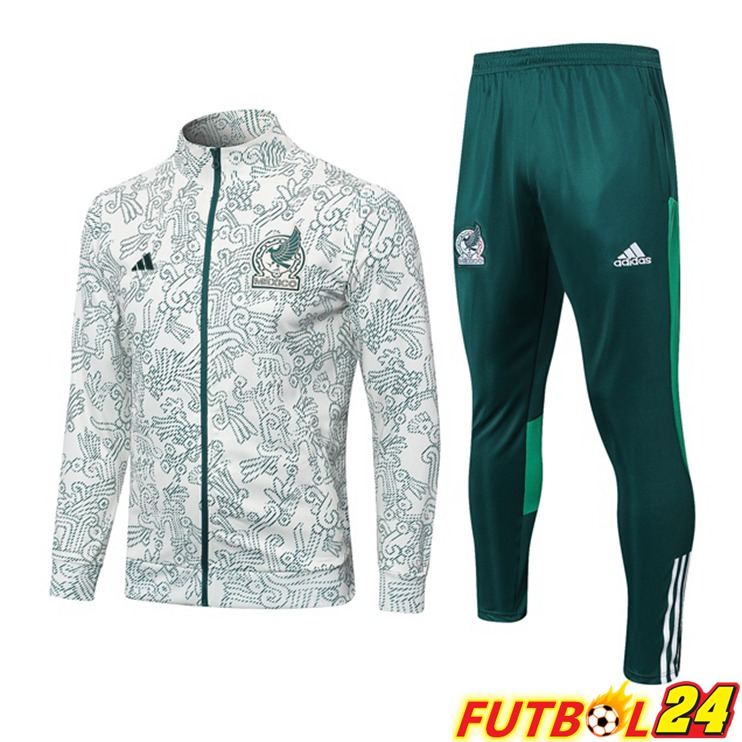 Chandal Equipos De Futbol - Chaqueta México Blanco Verde 2023/2024