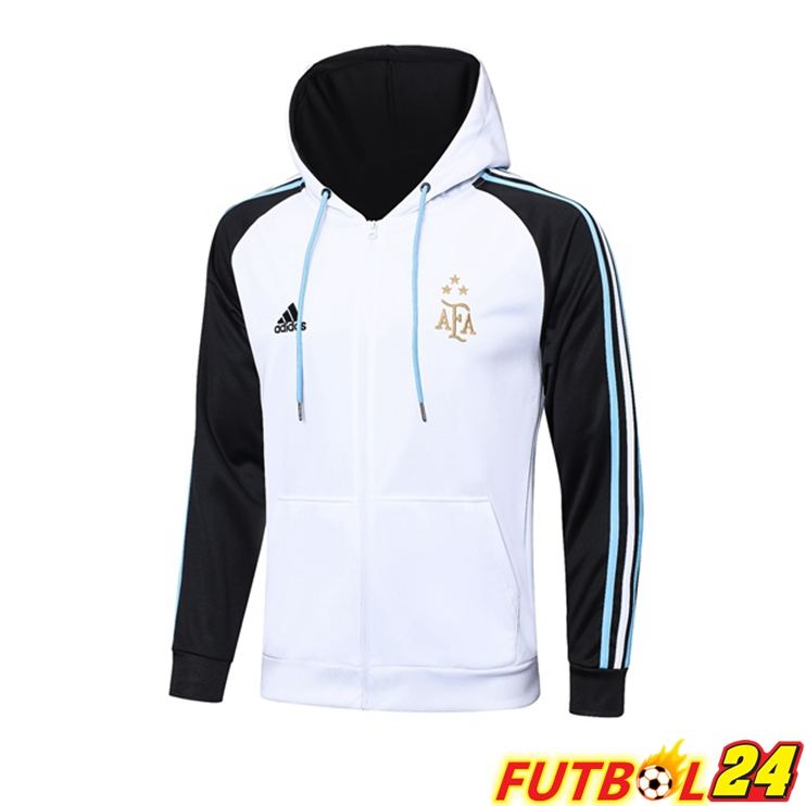 Chaqueta Con Capucha Argentina Blanco 2023/2024