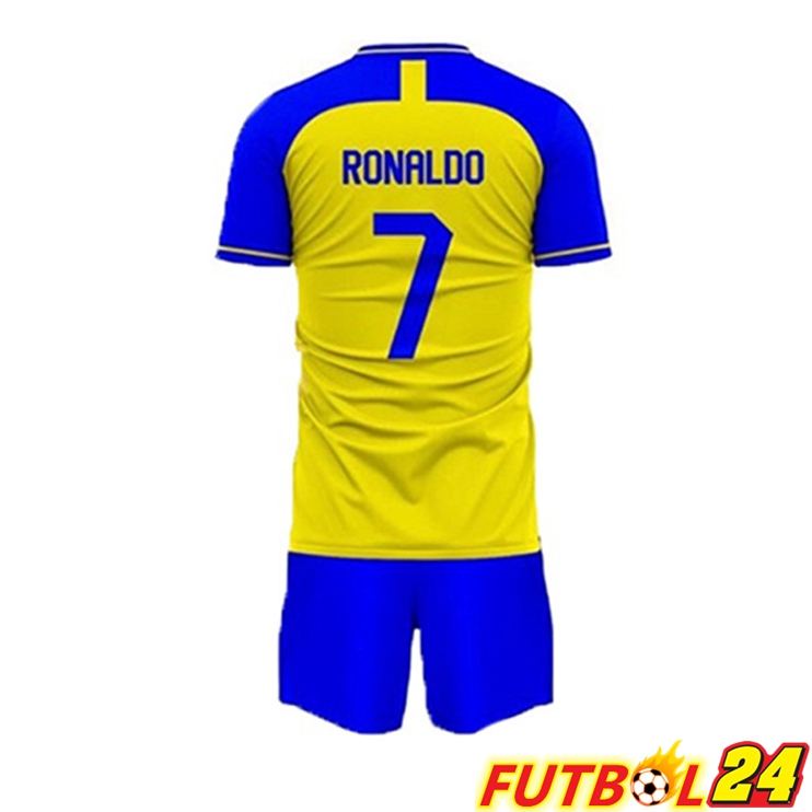 Camisetas De Futbol Al-Nassr FC (RONALDO 7) Ninos Primera Amarillo 2022/2023