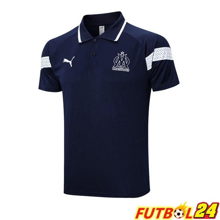 Camiseta Polo Marsella OM Azul Real 2023/2024