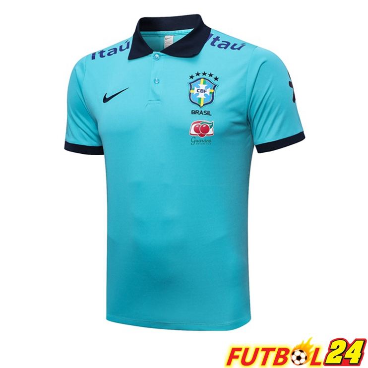 Camiseta Polo Brasil Azul 2023/2024