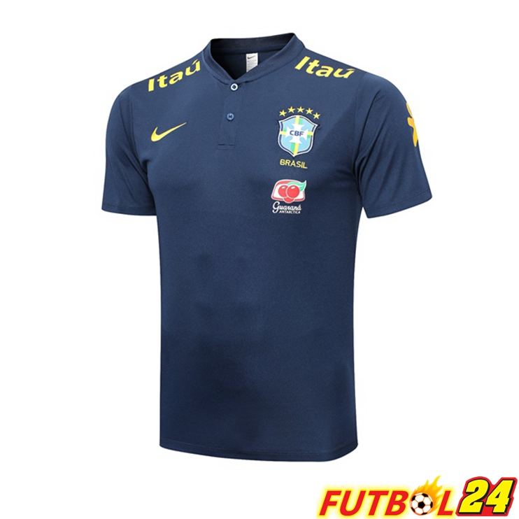 Camiseta Polo Brasil Azul Real 2023/2024