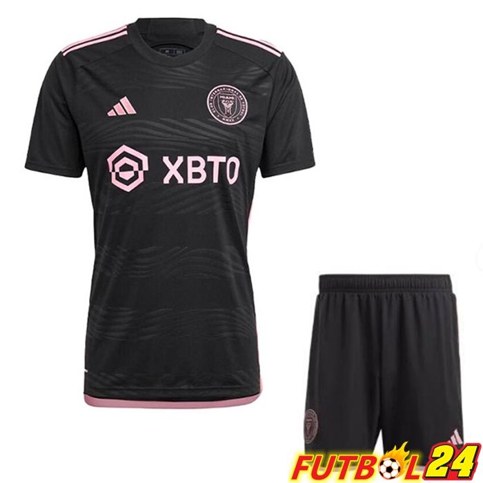 Camisetas De Futbol Inter Miami CF Ninos Segunda Negro 2023/2024