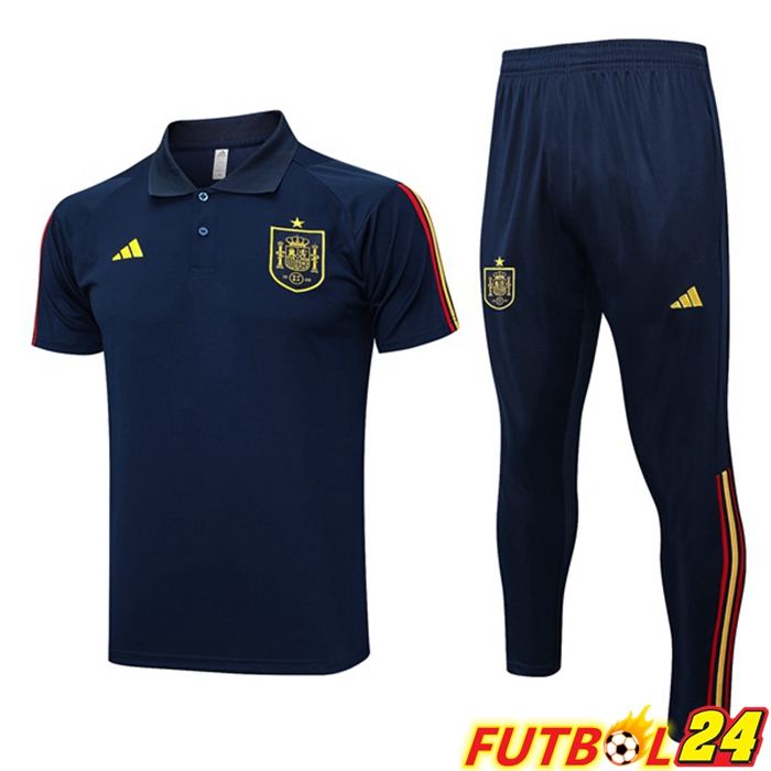 Camiseta Polo España + Pantalones Azul Real 2023/2024