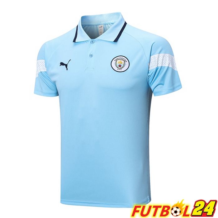 Camiseta Polo Manchester City Azul 2023/2024