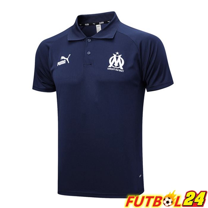 Camiseta Polo Marsella OM Azul Real 2023/2024
