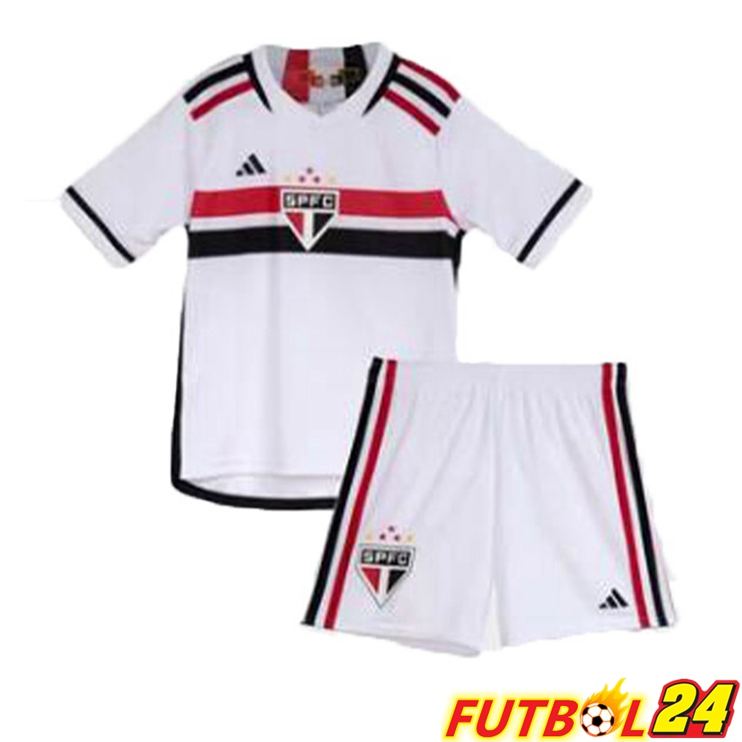 Camisetas De Futbol Sao Paulo FC Ninos Primera Blanco 2023/2024