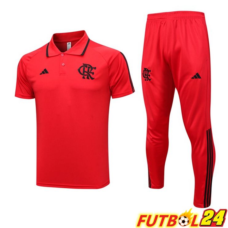 Camiseta Polo Flamengo + Pantalones Rojo 2023/2024