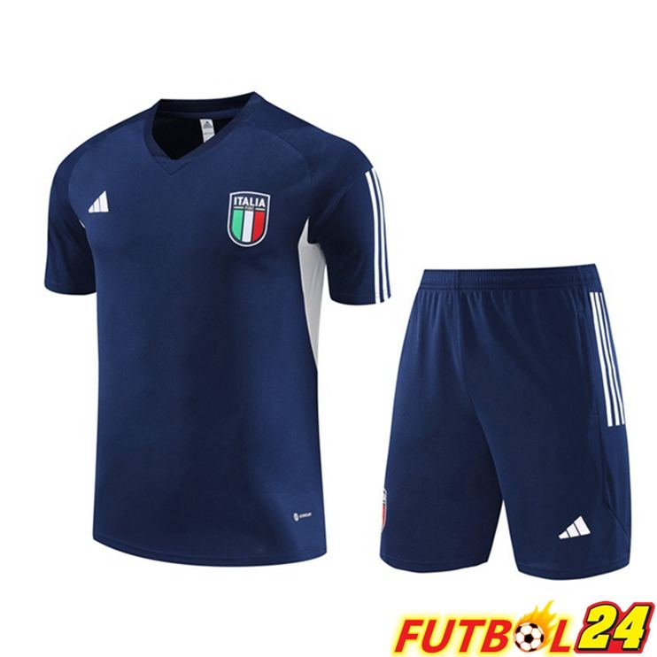 Camiseta Entrenamiento Italia + Cortos Azul Real 2023/2024