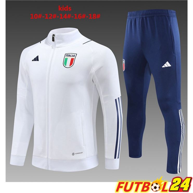 Chandal Equipos De Futbol - Chaqueta Italia Ninos Blanco 2023/2024