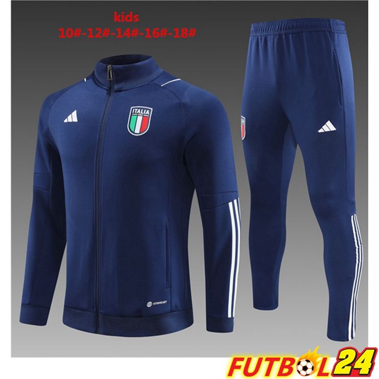 Chandal Equipos De Futbol - Chaqueta Italia Ninos Azul Real 2023/2024