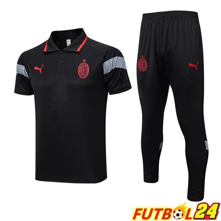 Camiseta Polo AC Milan + Pantalones Negro 2023/2024