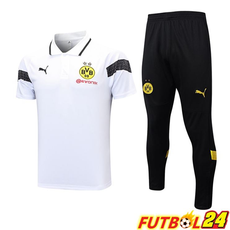Camiseta Polo Dortmund BVB + Pantalones Blanco 2023/2024