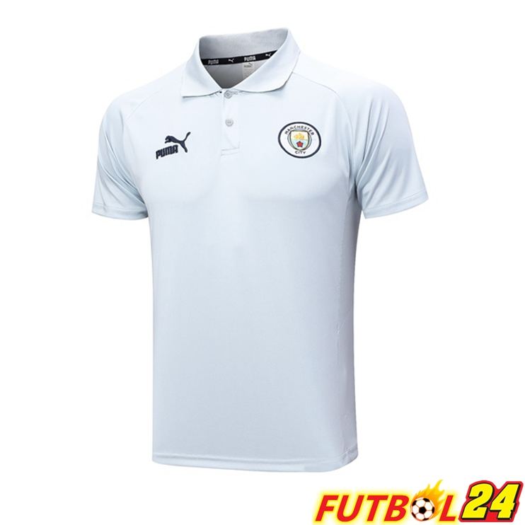 Camiseta Polo Manchester City Blanco 2023/2024