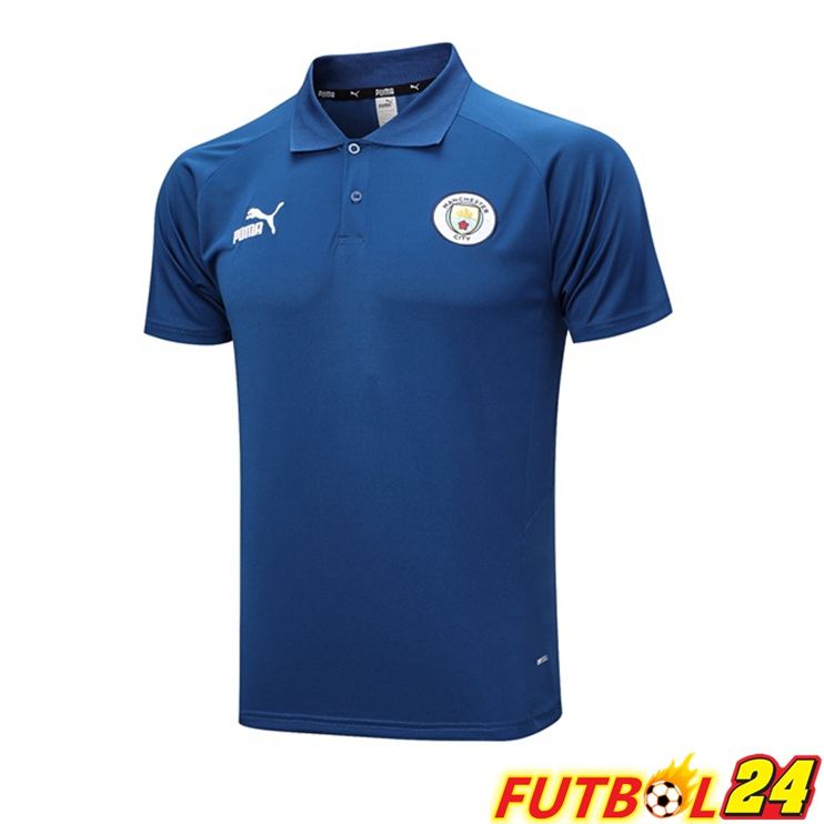 Camiseta Polo Manchester City Azul Real 2023/2024