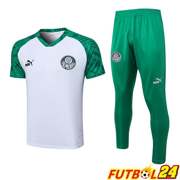 Camiseta Entrenamiento Palmeiras + Pantalones Blanco 2023/2024