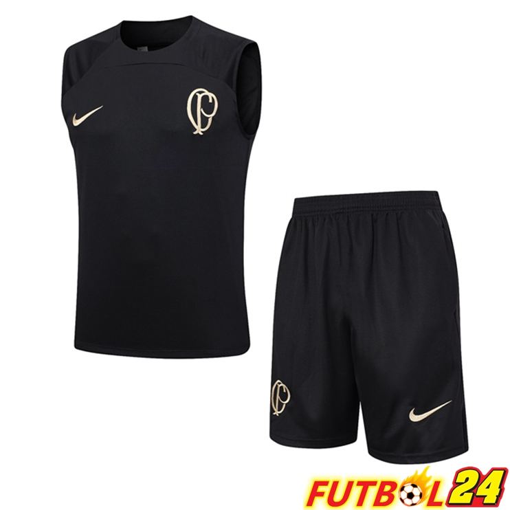 Chaleco De Futbol Corinthians + Cortos Negro 2023/2024