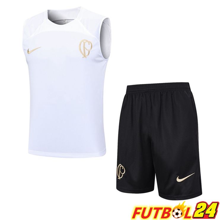 Chaleco De Futbol Corinthians + Cortos Blanco 2023/2024