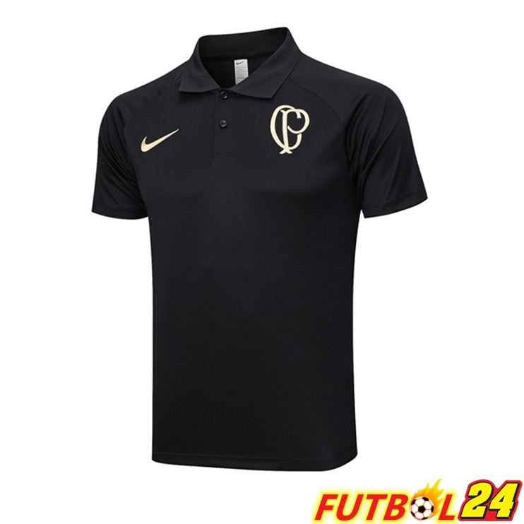Camiseta Polo Corinthians Negro 2023/2024
