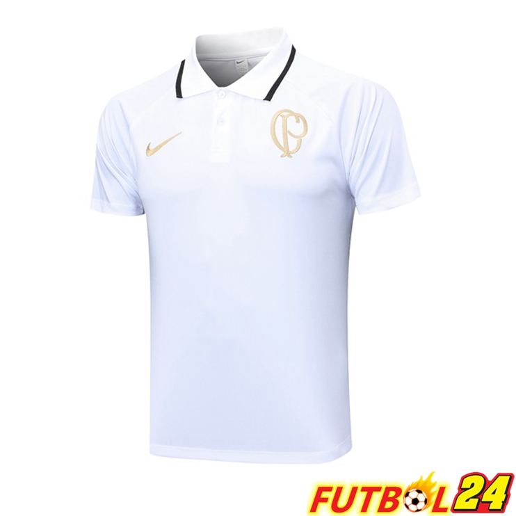 Camiseta Polo Corinthians Blanco 2023/2024