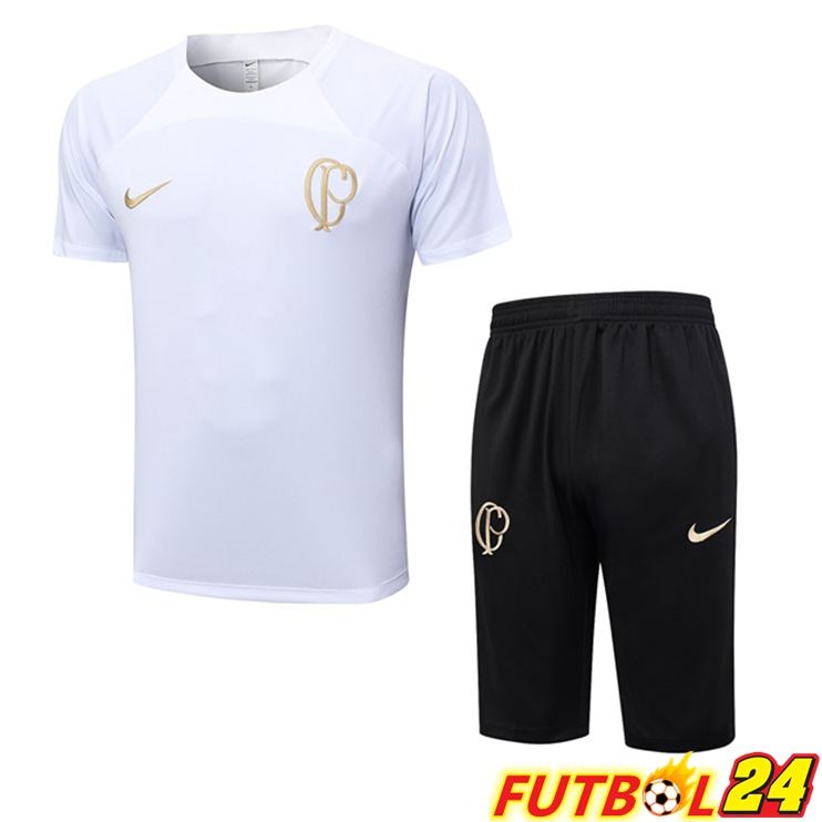Camiseta Entrenamiento Corinthians + Cortos Blanco 2023/2024