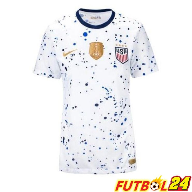 Camisetas De Futbol Estados Unidos Mujer Primera Blanco 2023/2024