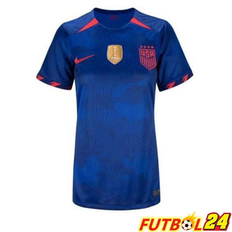 Camisetas De Futbol Estados Unidos Mujer Segunda Azul 2023/2024