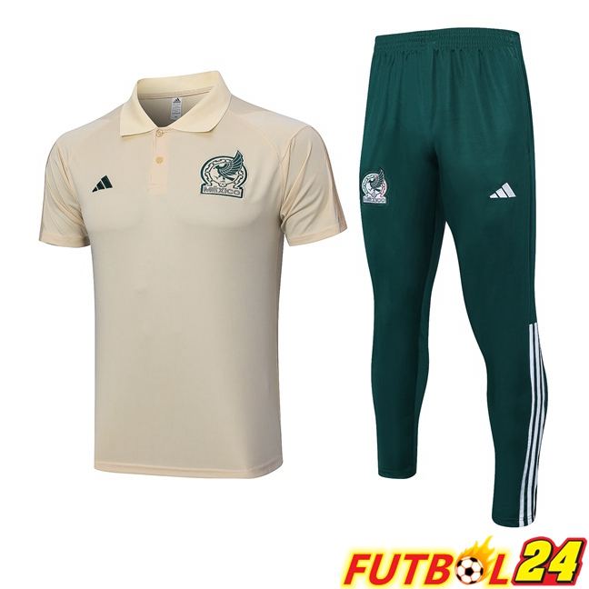 Camiseta Polo México + Pantaloni Marrón 2023/2024