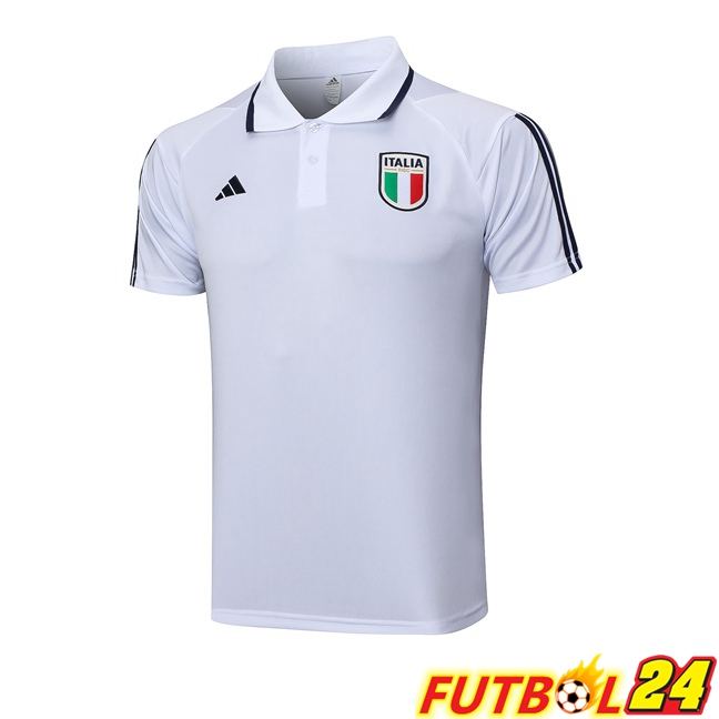 Camiseta Polo Italia Blanco 2023/2024