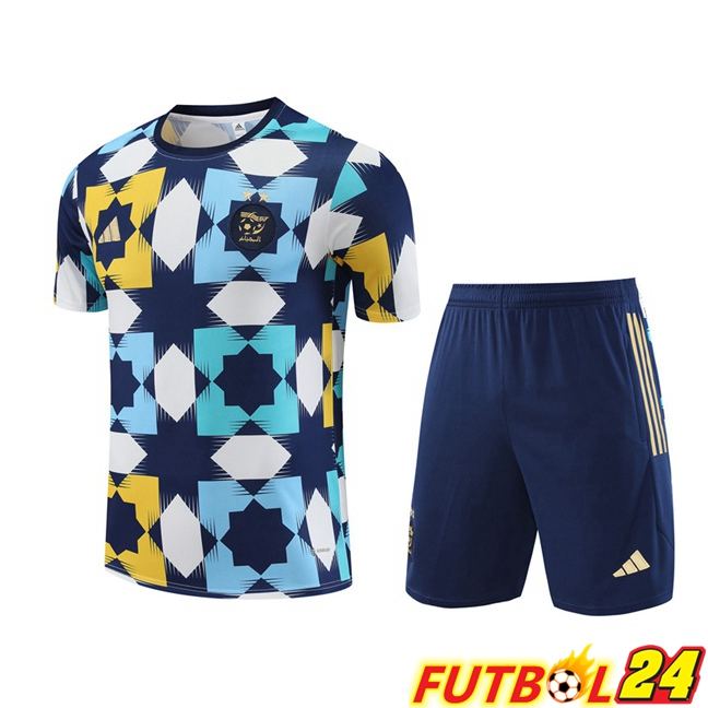 Camiseta Entrenamiento Argelia + Pantaloncini Blanco Azul 2023/2024