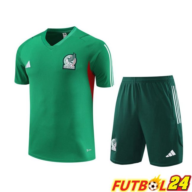 Camiseta Entrenamiento México + Pantaloncini Verde 2023/2024