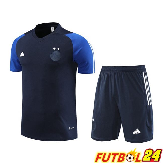 Camiseta Entrenamiento Argelia + Pantaloncini Azul Real 2023/2024