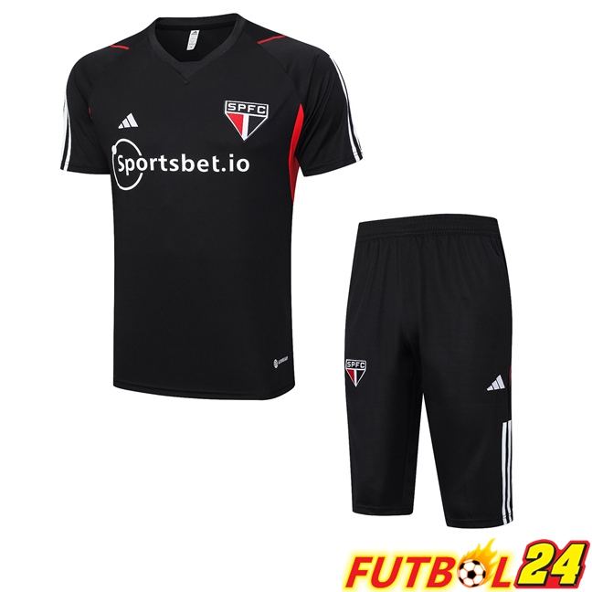 Camiseta Entrenamiento Sao Paulo FC + Pantaloncini Negro 2023/2024