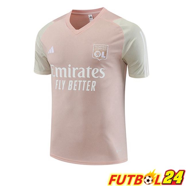 Camiseta Entrenamiento Lyon OL Rosado 2023/2024