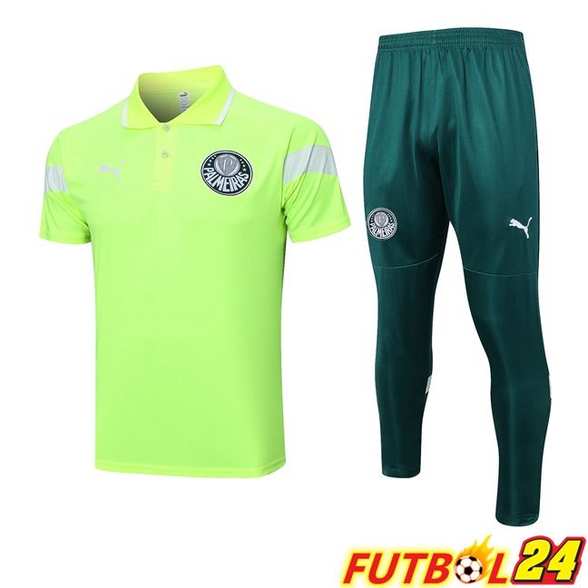 Camiseta Polo Palmeiras + Pantaloni Verde 2023/2024