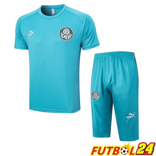 Camiseta Entrenamiento Palmeiras + Pantaloncini Cyan 2023/2024