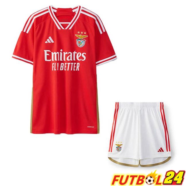 Camisetas De Futbol S.L Benfica Ninos Primera Rojo 2023/2024