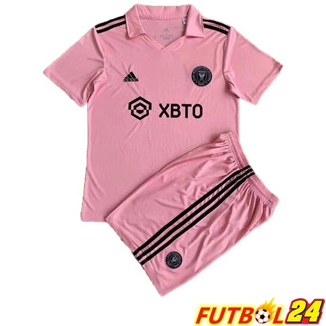 Camisetas De Futbol Inter Miami CF Ninos Primera Rosado 2023/2024